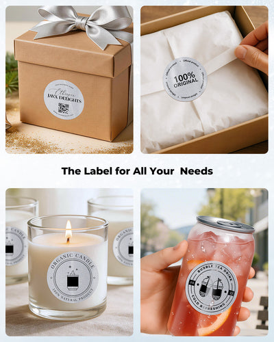 MUNBYN 2" Glitter Thermal Labels for Branding Stickers