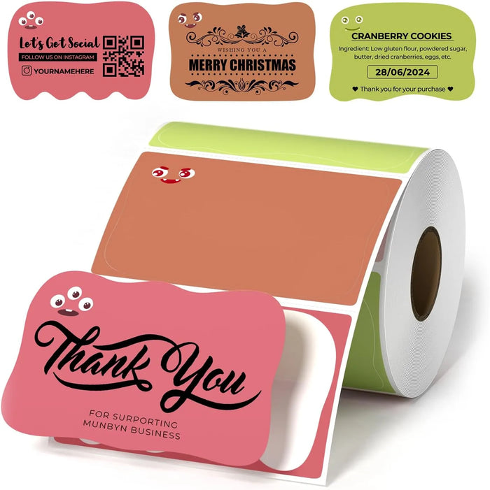 MUNBYN Monster Style Thermal Sticker Label - 3 In 1 Cartoon Thermal Labels-image-Monster-BPG