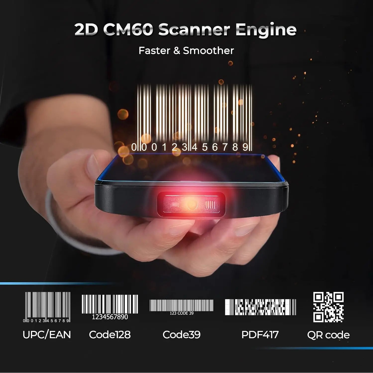 MUNBYN Android Barcode Scanner PDA Inventory QR Scanner for Warehouse