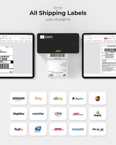 It is capable of printing shipping labels that are compatible with most shipping and shopping platforms.