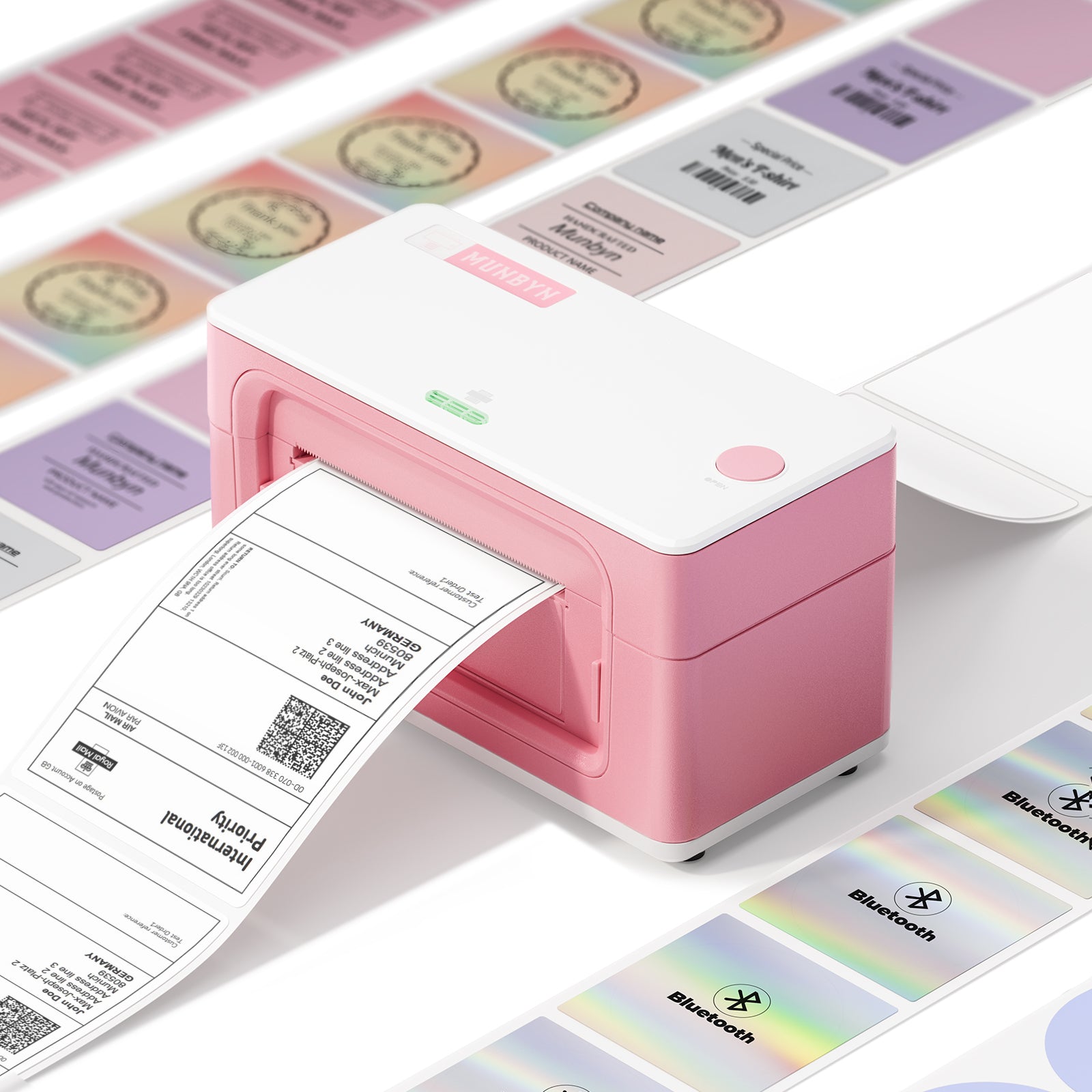 MUNBYN 941BP Bluetooth Thermal Label Printer 300DPI