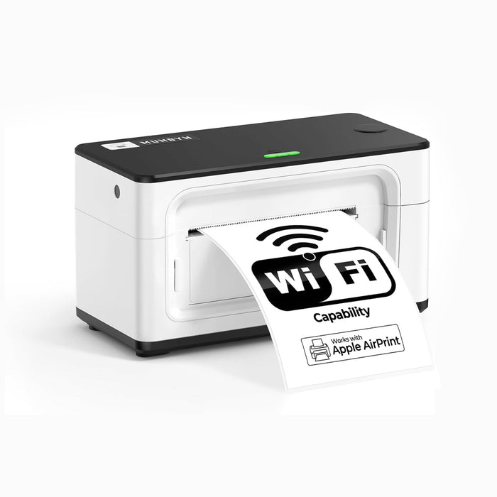 Airprint Label Printer-Support Wi-Fi/USB Connection-Munbyn White Label Printer-image-ITPP941AP-WH-UK
