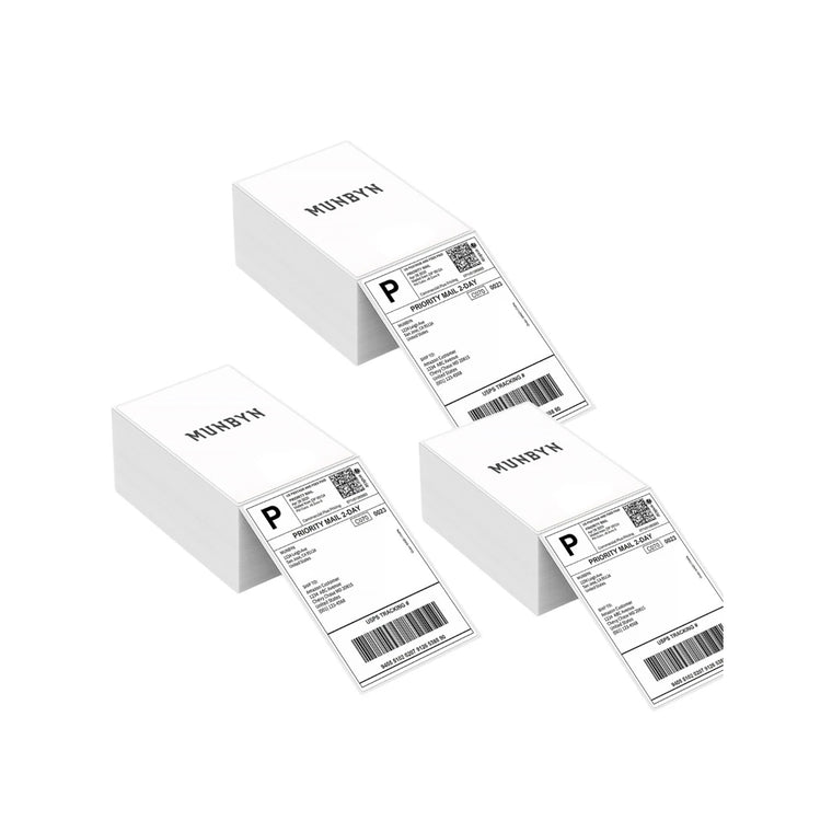 MUNBYN 4x6 Fan-Fold Direct Thermal Shipping Labels for Ecommerce Orders