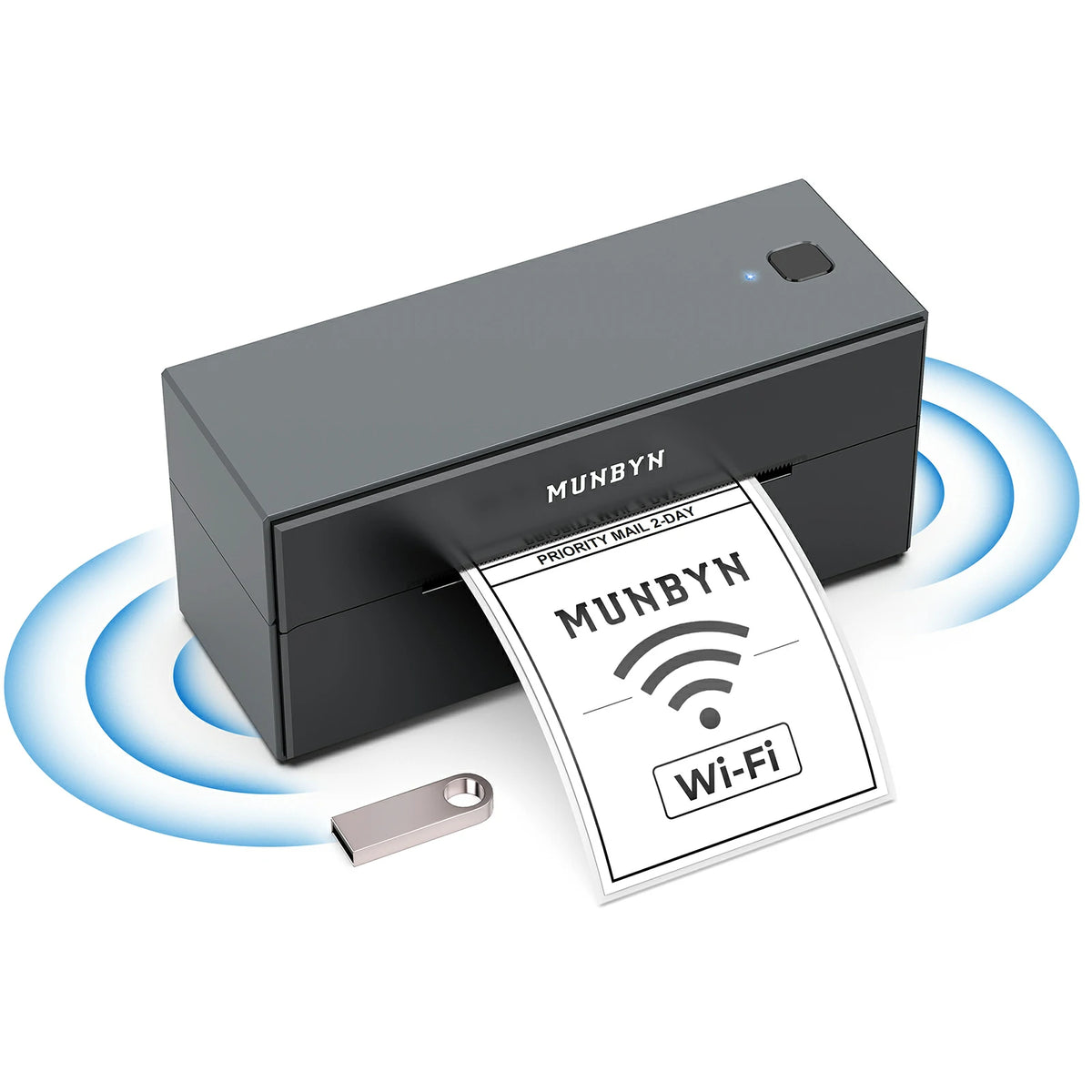 MUNBYN P129S wireless printer connects easily to your devices through WiFi, allowing for seamless integration into your existing workflow.