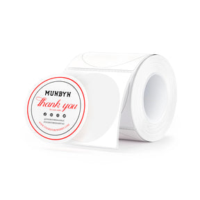 MUNBYN Round Dual Color Red&Black Blue&Black Thermal Labels 150/Roll