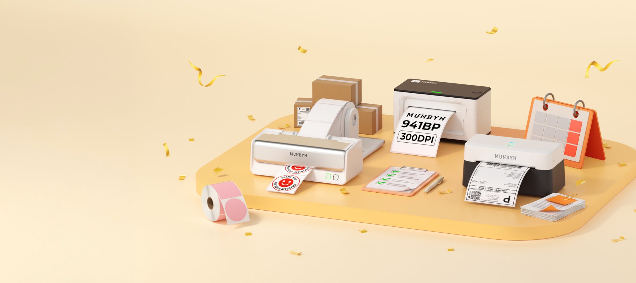 MUNBYN Bank Holiday Sale label printers, kits and business supplies