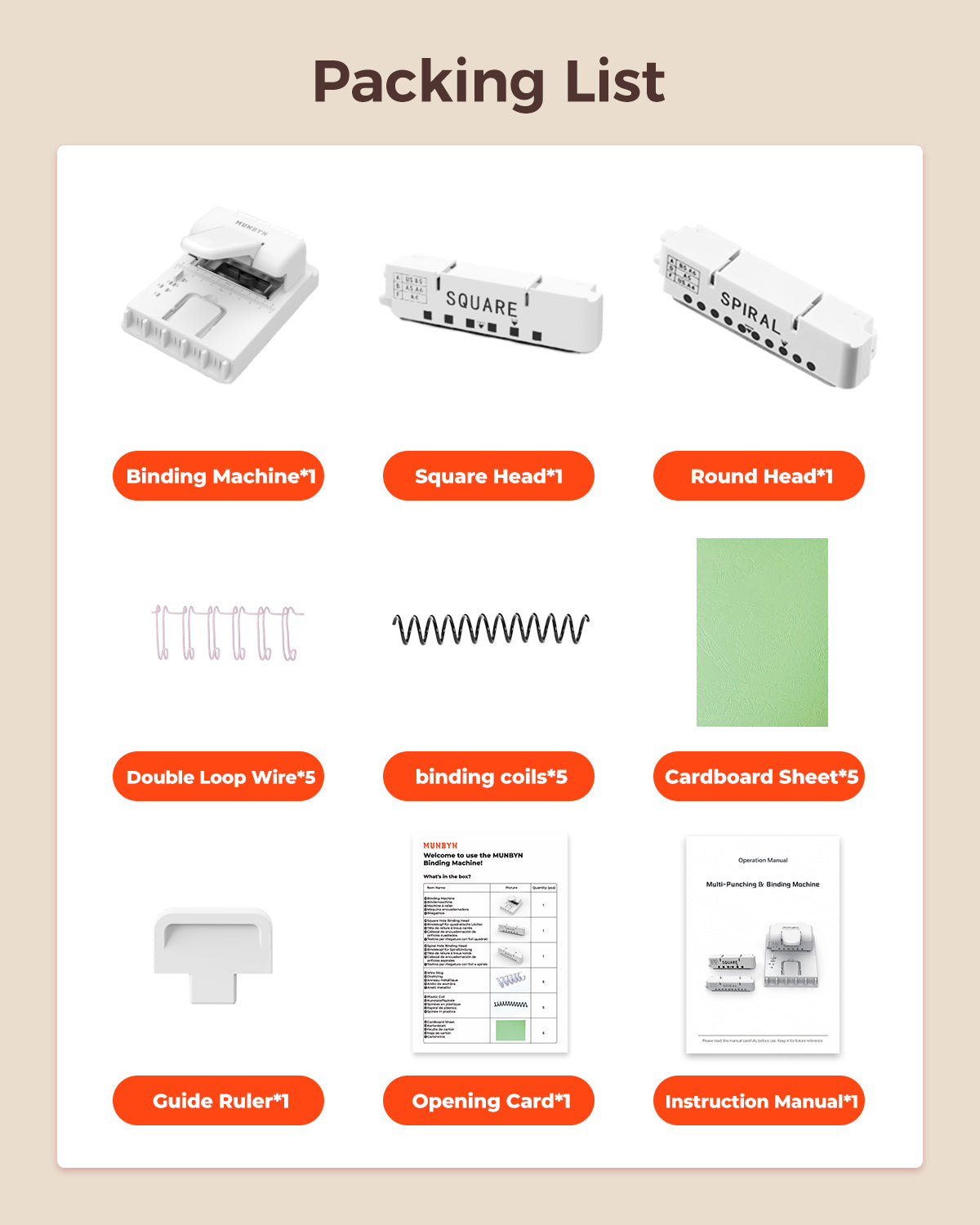 MUNBYN FB001 Multi Binding Machine for Office Documents