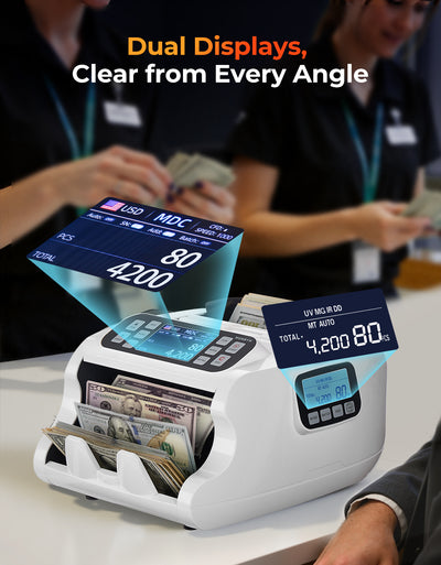 MUNBYN IMC22 Mixed Denomination Money Counter Machine for Business & Merchant