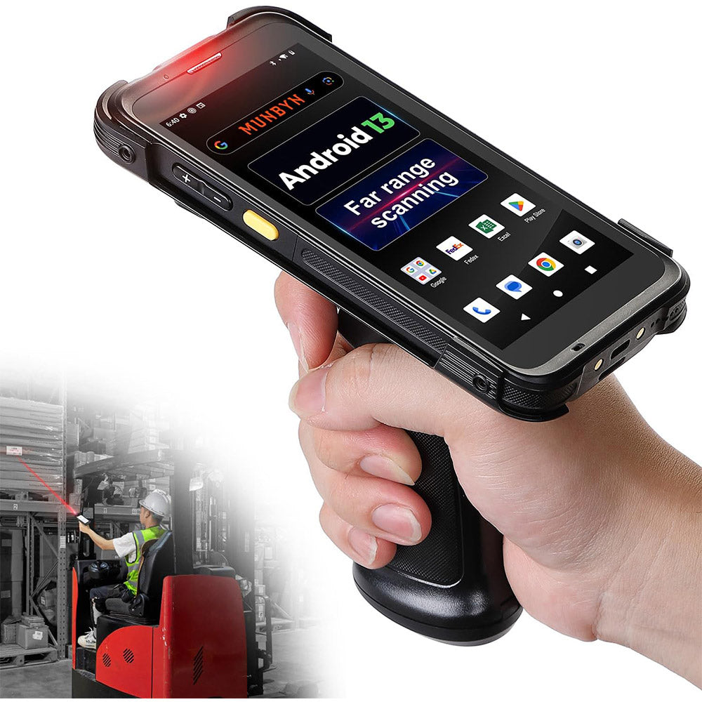 MUNBYN IPDA101P Android Barcode Scanner with Pistol Grip
