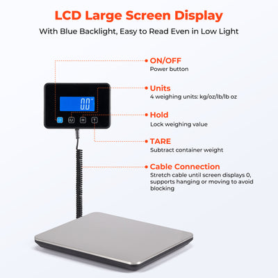 MUNBYN IPS03 200kg Digital Shipping Scale for Heavy Parcels