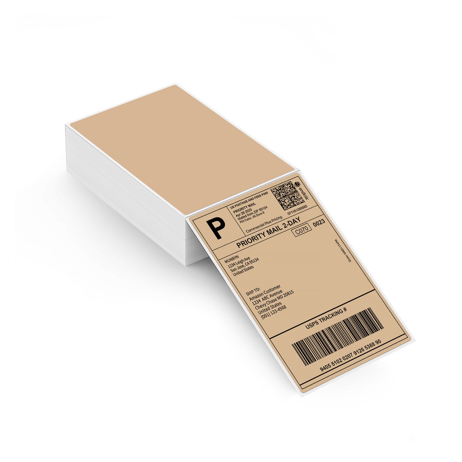 MUNBYN 4x6 Fan-Fold Direct Thermal Shipping Labels for Ecommerce Orders
