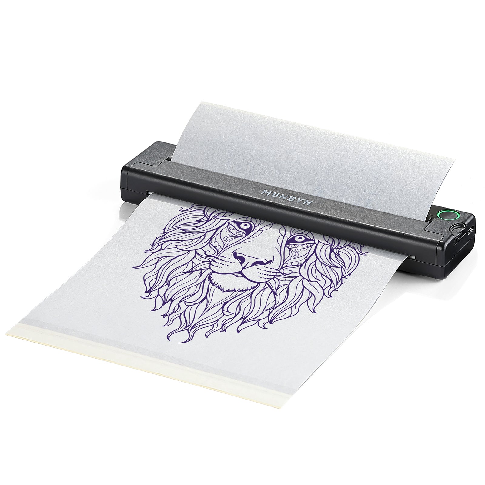 Simplify your workflow and achieve professional results with the MUNBYN tattoo stencil printer.