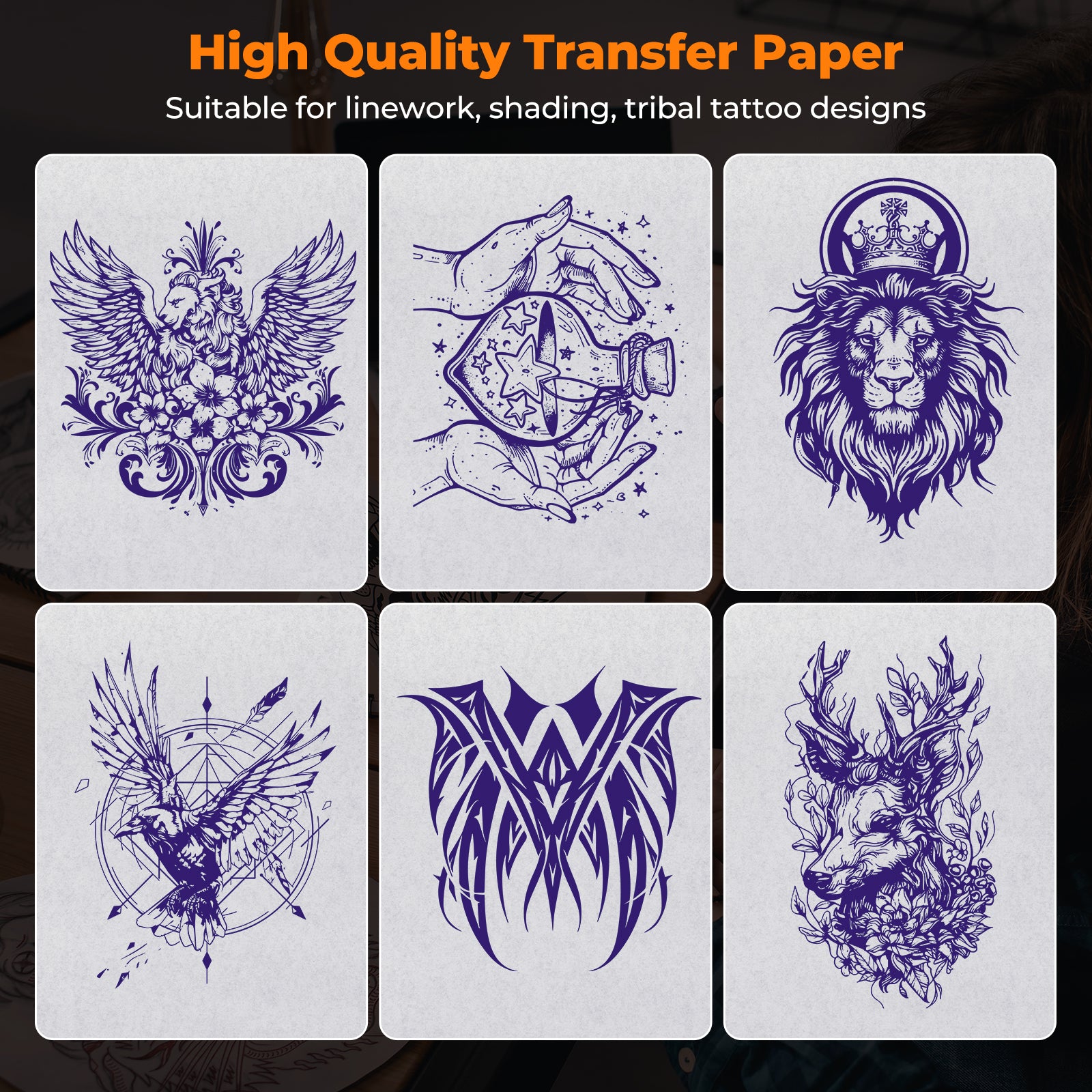 LIUMATE Tattoo Transfer Papier, 40 Vellen A4 Tattoo Stencil Papier 4 LIUMATE Tattoo Transfer Papier, 40 Vellen A4 Tattoo Stencil Papier 4