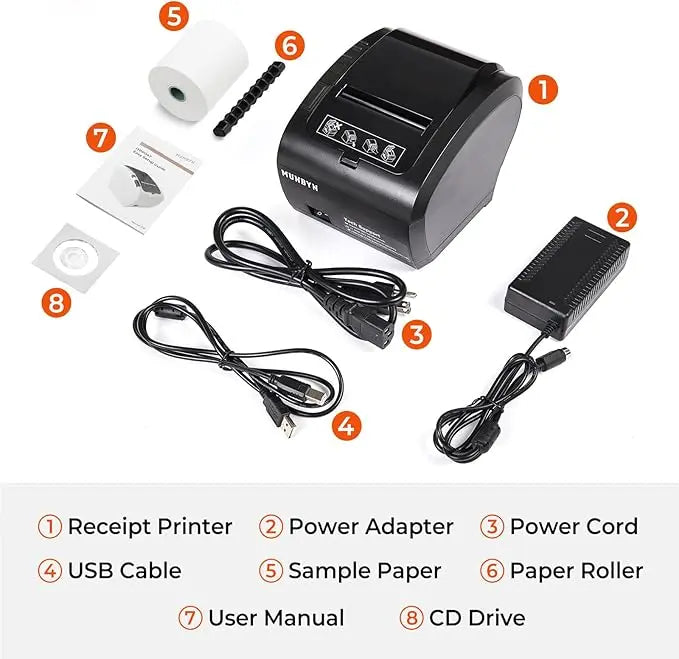 MUNBYN 047P USB Direct Thermal Receipt POS Printer