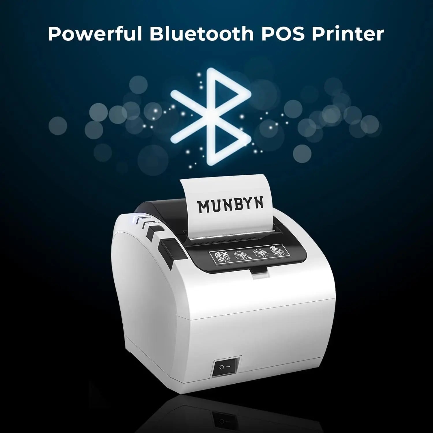 MUNBYN 047P Bluetooth Direct Thermal Receipt POS Printer