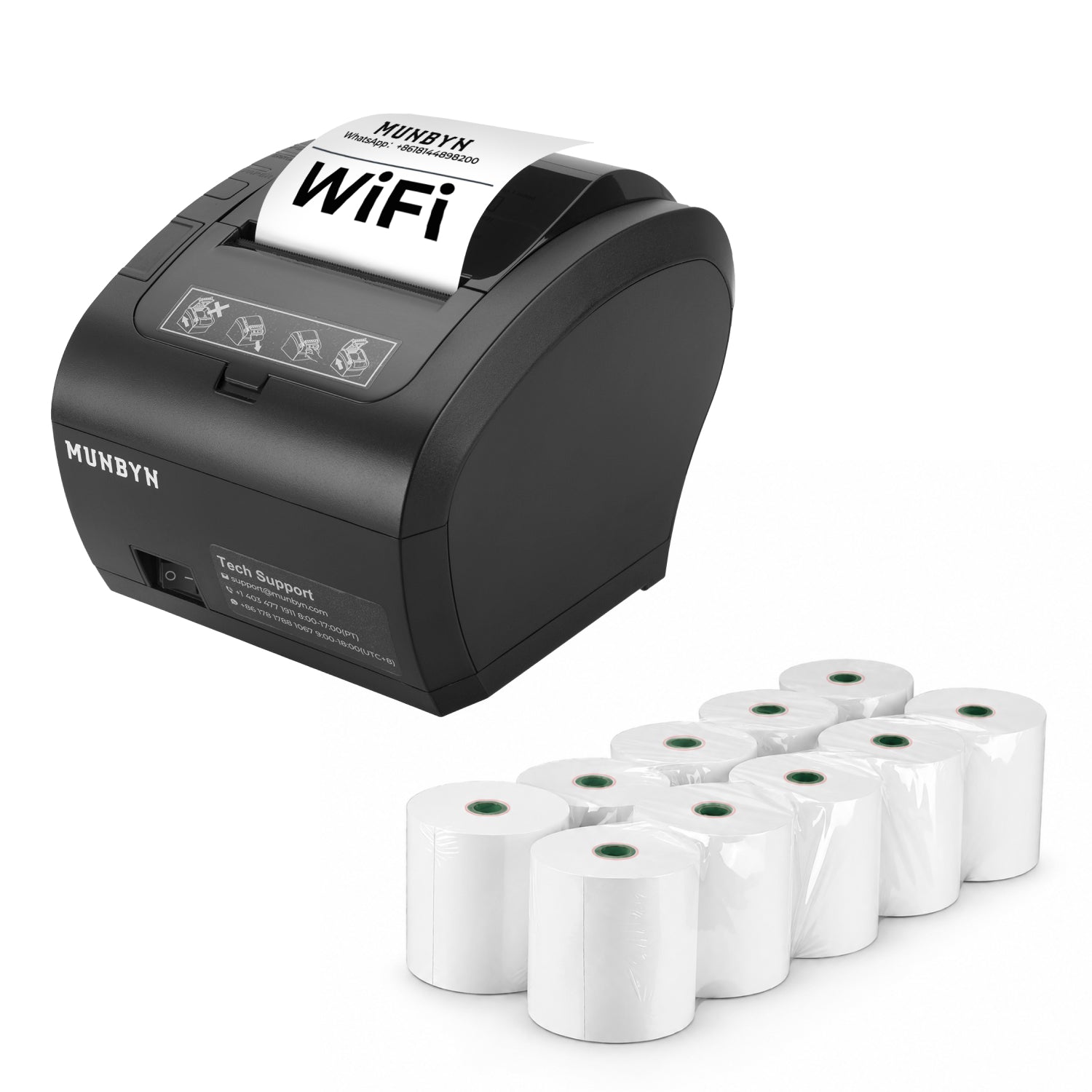 MUNBYN 047P Thermal Receipt Printer for Retail POS Receipts