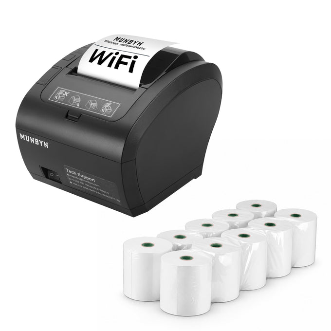 MUNBYN 047P Thermal Receipt Printer for Retail POS Receipts