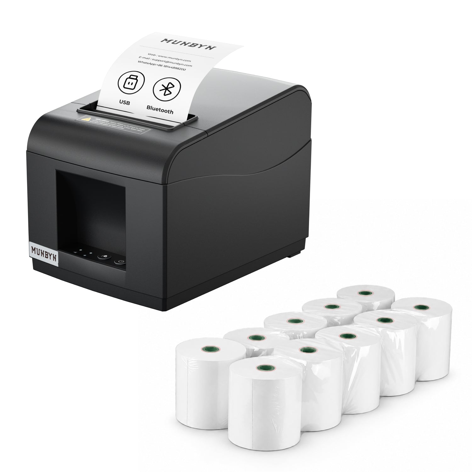MUNBYN P072 Thermal Receipt Printer for Retail POS Receipts