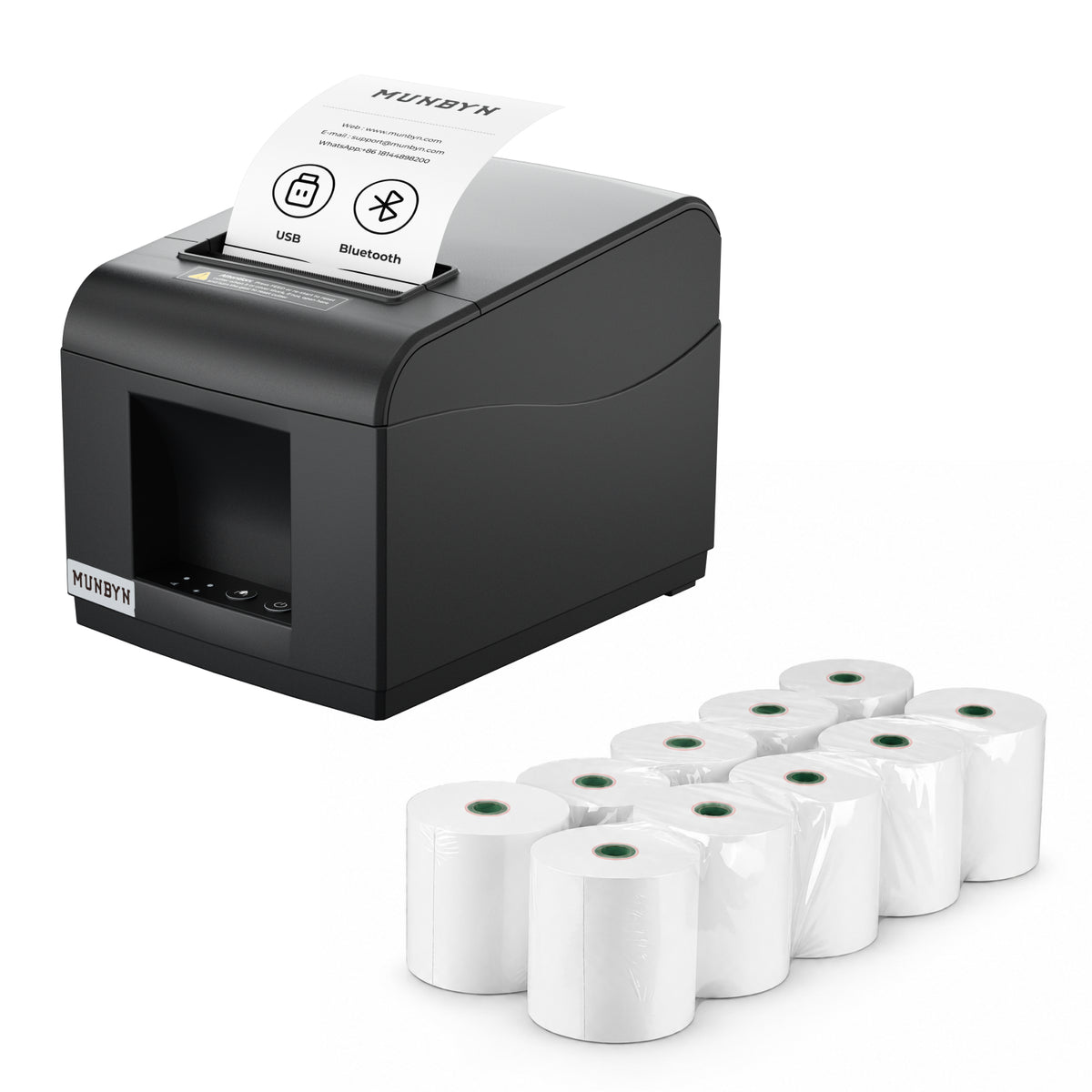 MUNBYN P072 Thermal Receipt Printer for Retail POS Receipts