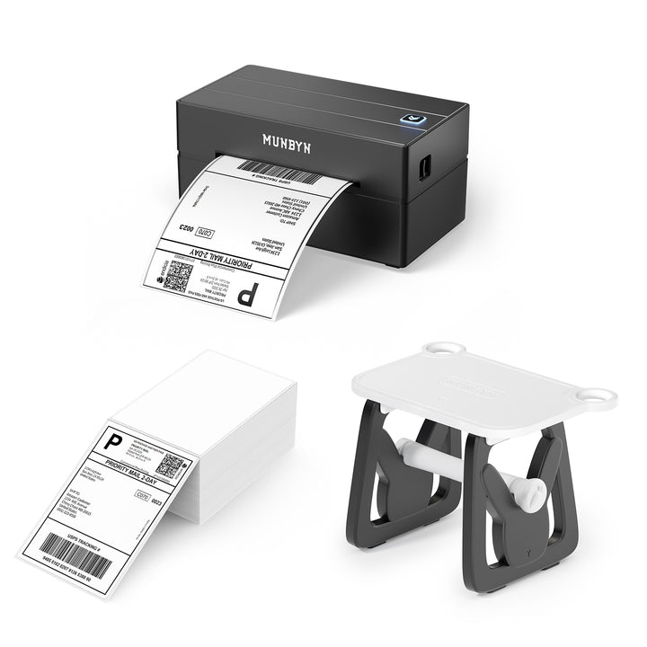 MUNBYN RW130B Bluetooth Thermal Label Printer Kit for Starter Small Business Labelling