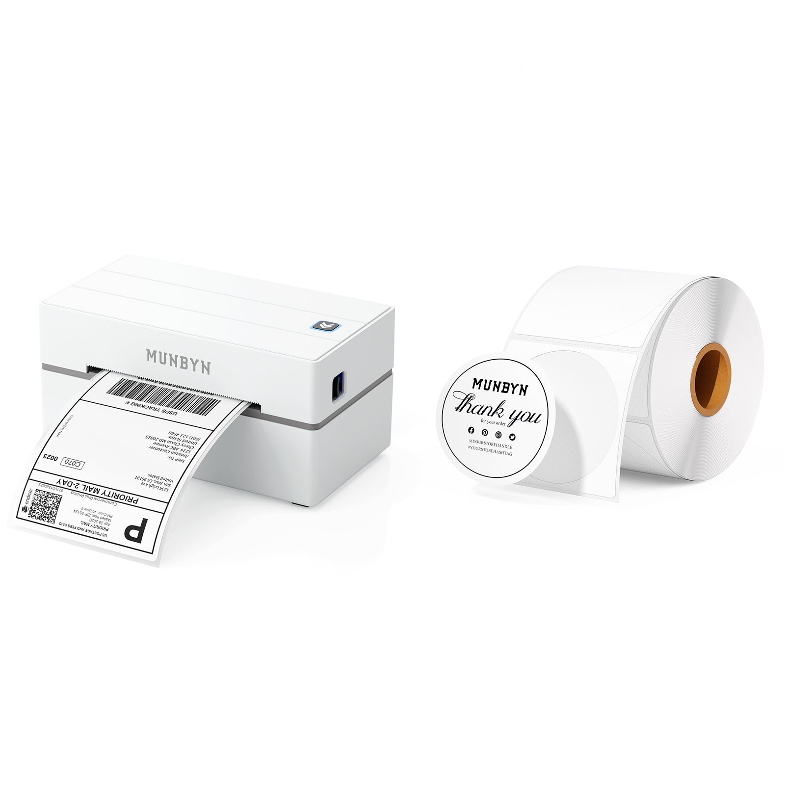 MUNBYN RealWriter 130B Bluetooth Thermal Label Printer