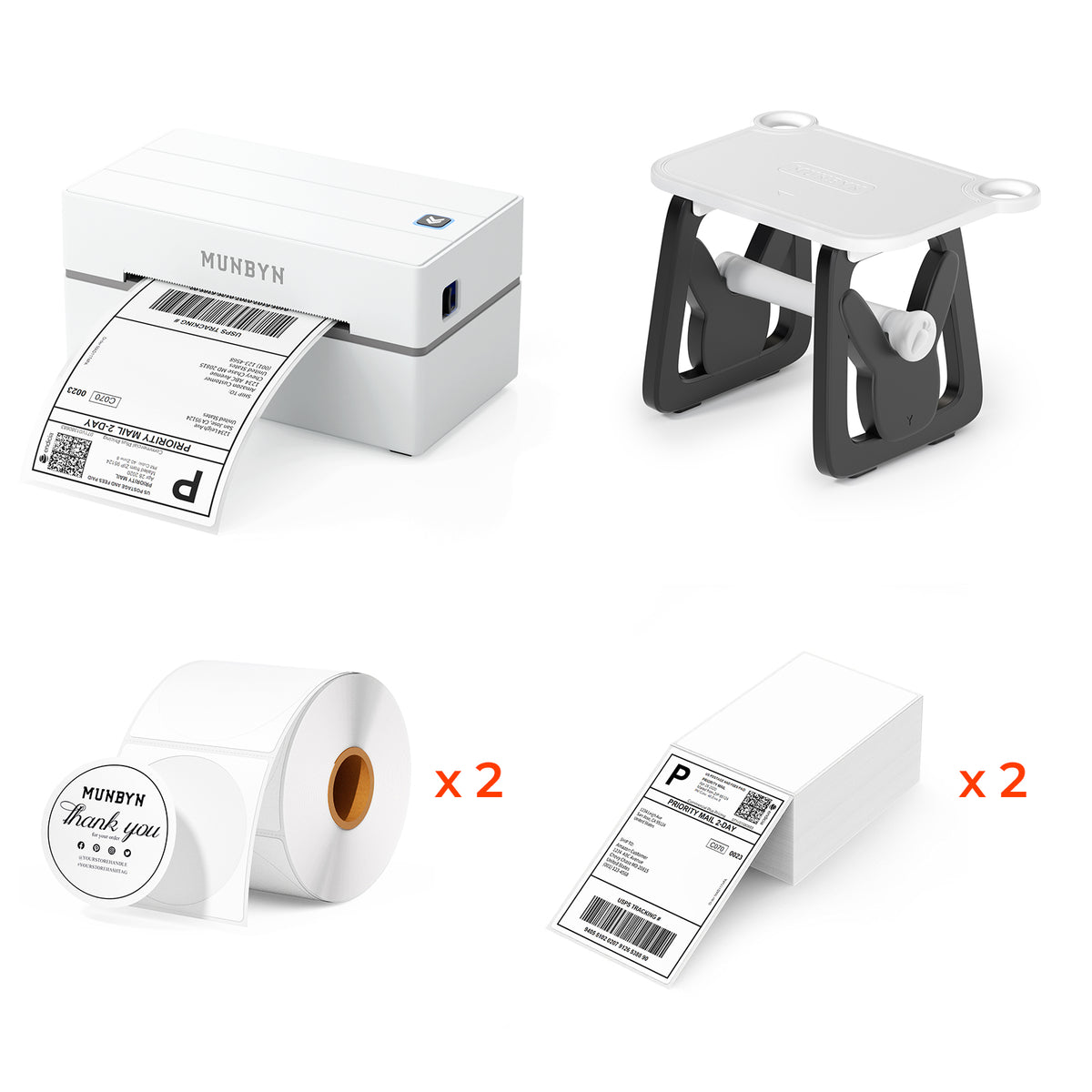 MUNBYN 130B Bluetooth Thermal Printer Kits