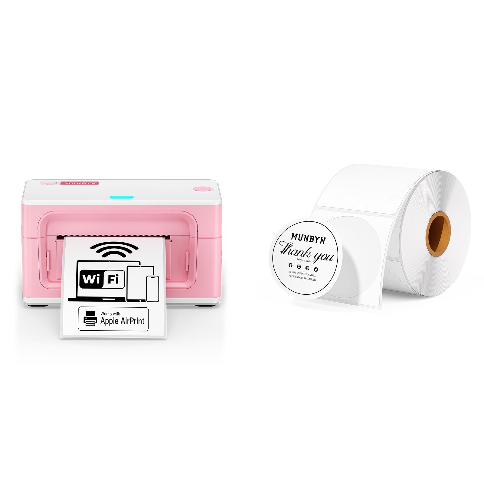 MUNBYN RW941AP AirPrint Thermal Label Printer for All-in-One Labelling