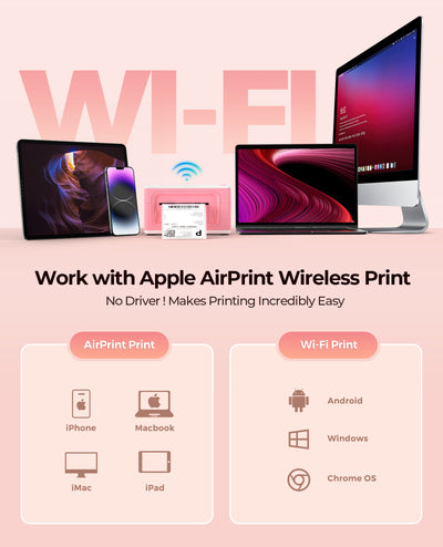 MUNBYN RW941AP AirPrint Thermal Label Printer Kit for All-in-One Labelling