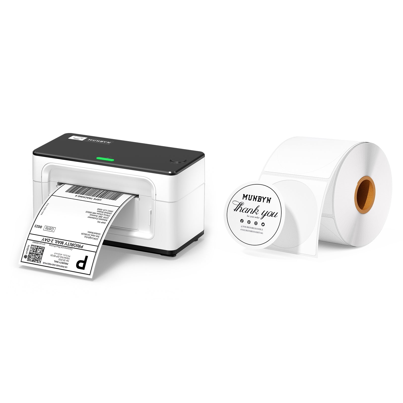MUNBYN RealWriter 941B Bluetooth Thermal Label Printer 203DPI