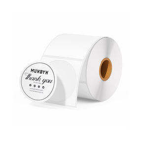 MUNBYN 2" Circle Thermal Sticker Labels | 750 Labels Per Roll