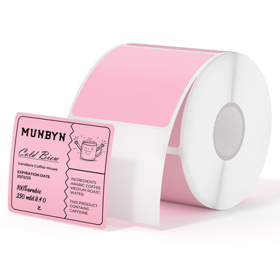 MUNBYN 2"x2" Square Thermal Labels for Barcode, Address and Multi-Purpose Use