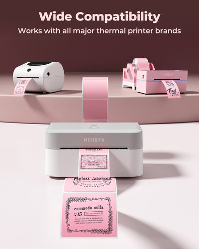 MUNBYN 2"x2" Square Thermal Labels for Barcode, Address and Multi-Purpose Use