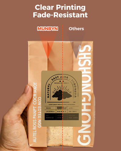 Brown Rectangle Labels