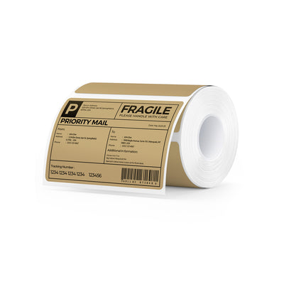 Brown Rectangle Labels