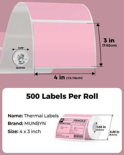 Pink Rectangle Labels