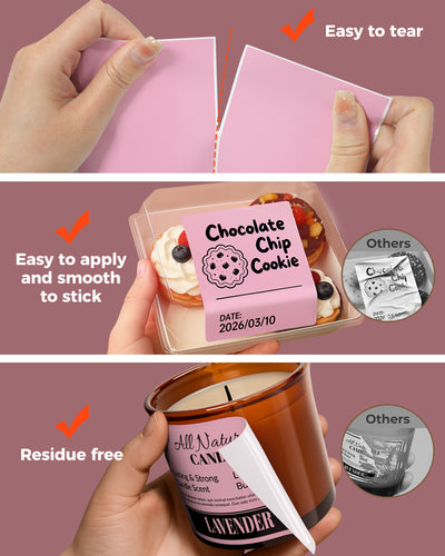 Pink Rectangle Labels