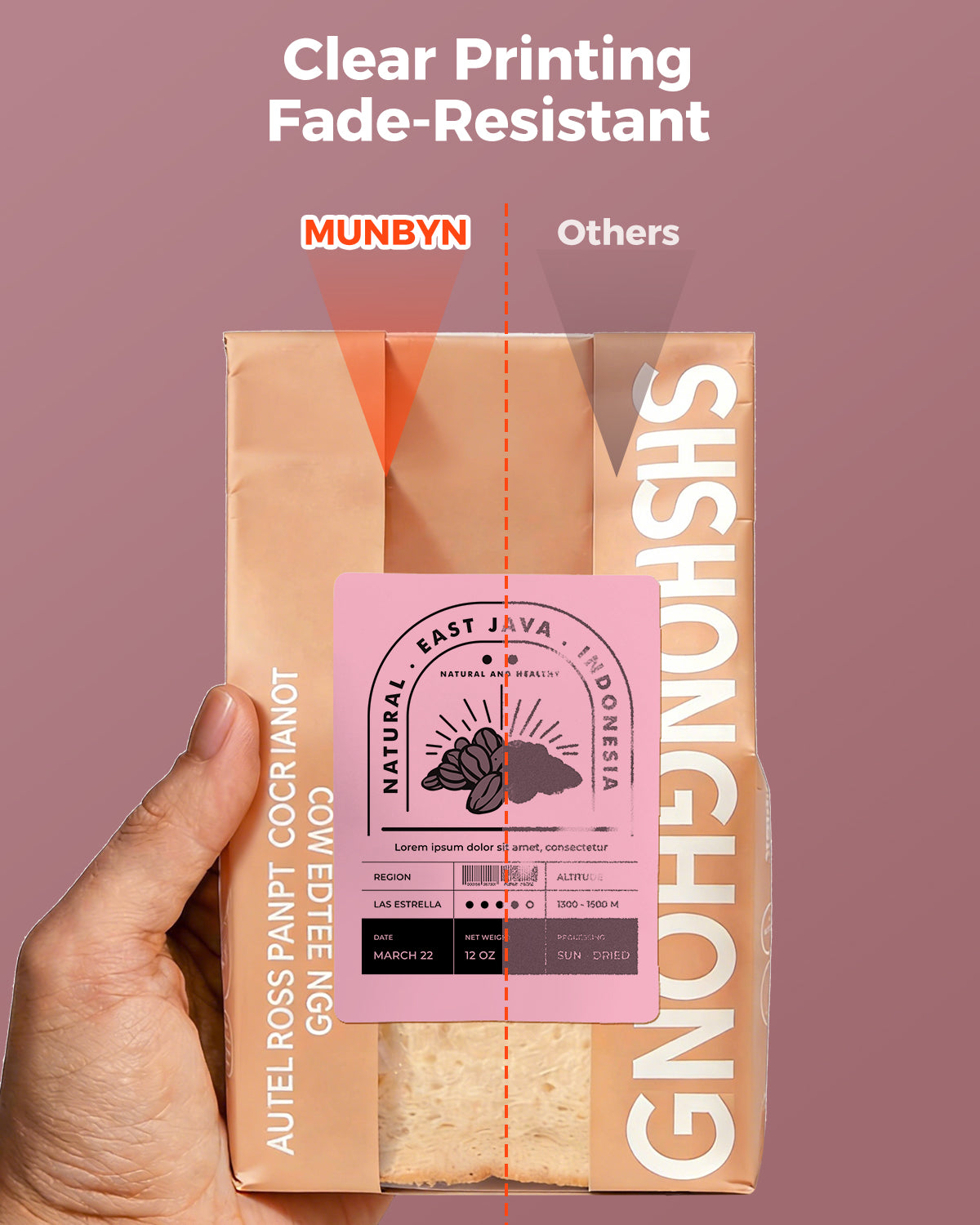 Pink Rectangle Labels