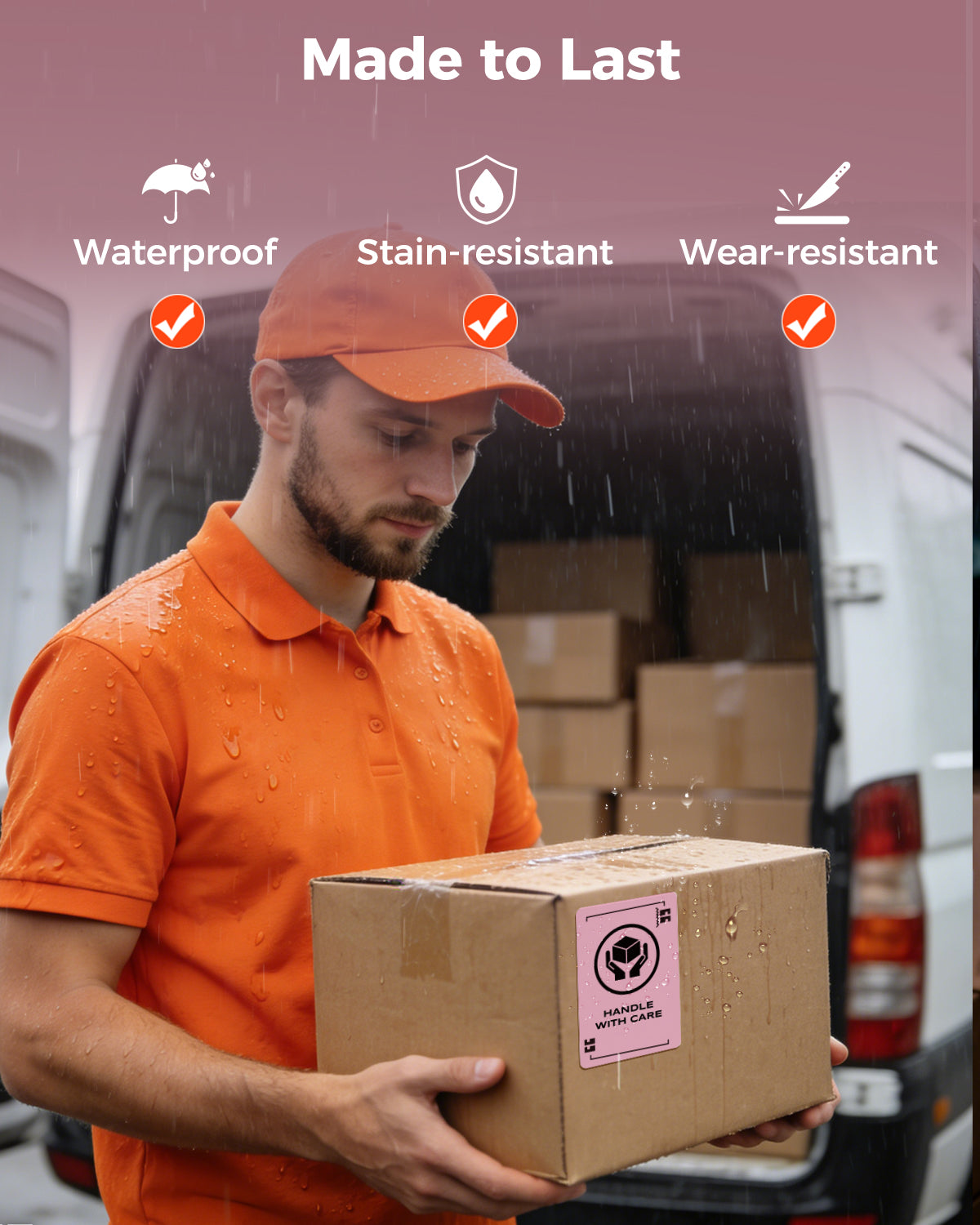 Pink Rectangle Labels