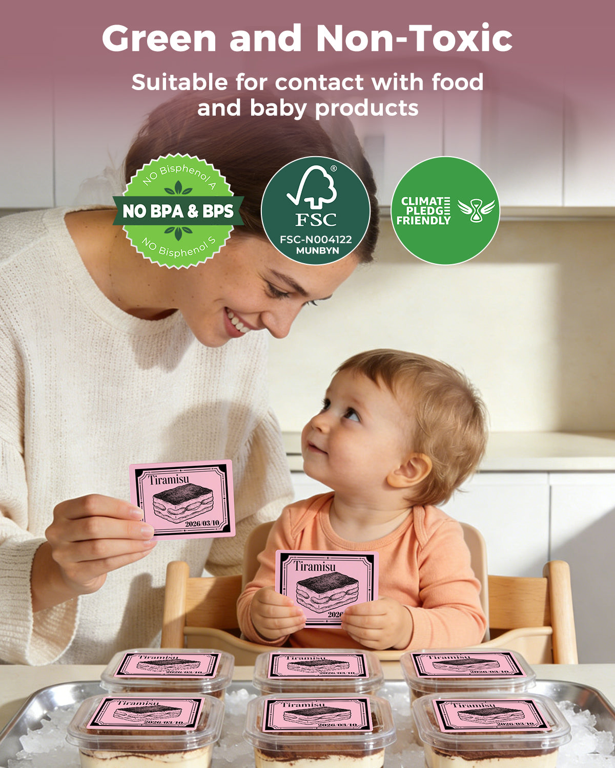 Pink Rectangle Labels