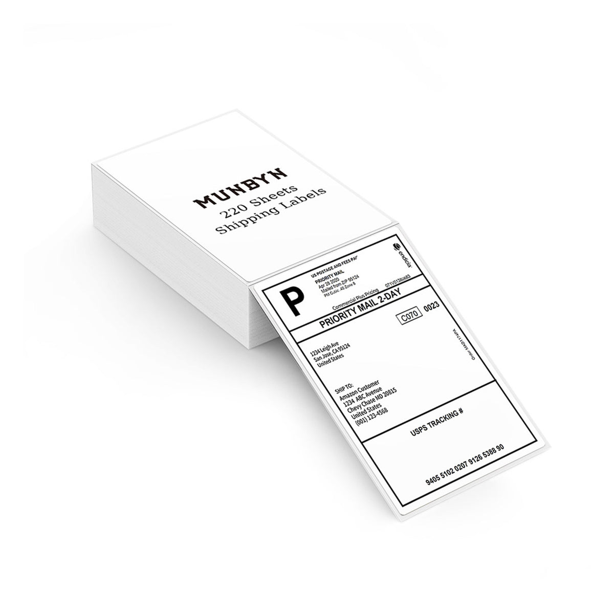 MUNBYN 4"x6" Direct Thermal Shipping Labels, 5-Proof Label Paper for Thermal Printers