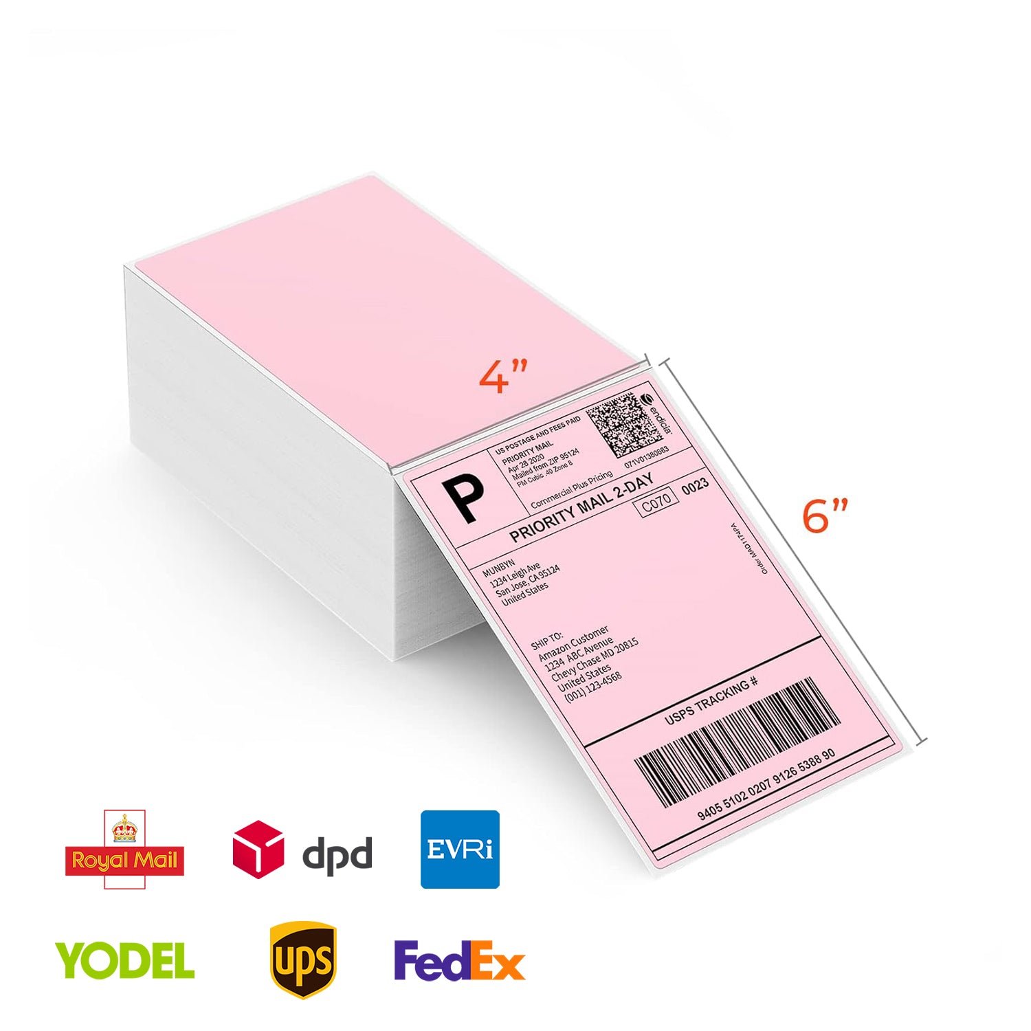 MUNBYN 4x6 Fan-Fold Direct Thermal Shipping Labels for Ecommerce Orders