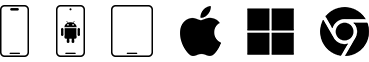 Set of smartphone icons including Android, Apple, and others on a white background