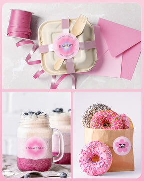 Whether you're adding personalized labels to mason jars, branding artisanal food products, or giving your merchandise a unique touch with branded labels, these Pink Multi-Pattern Thermal Label Rolls are the perfect choice.