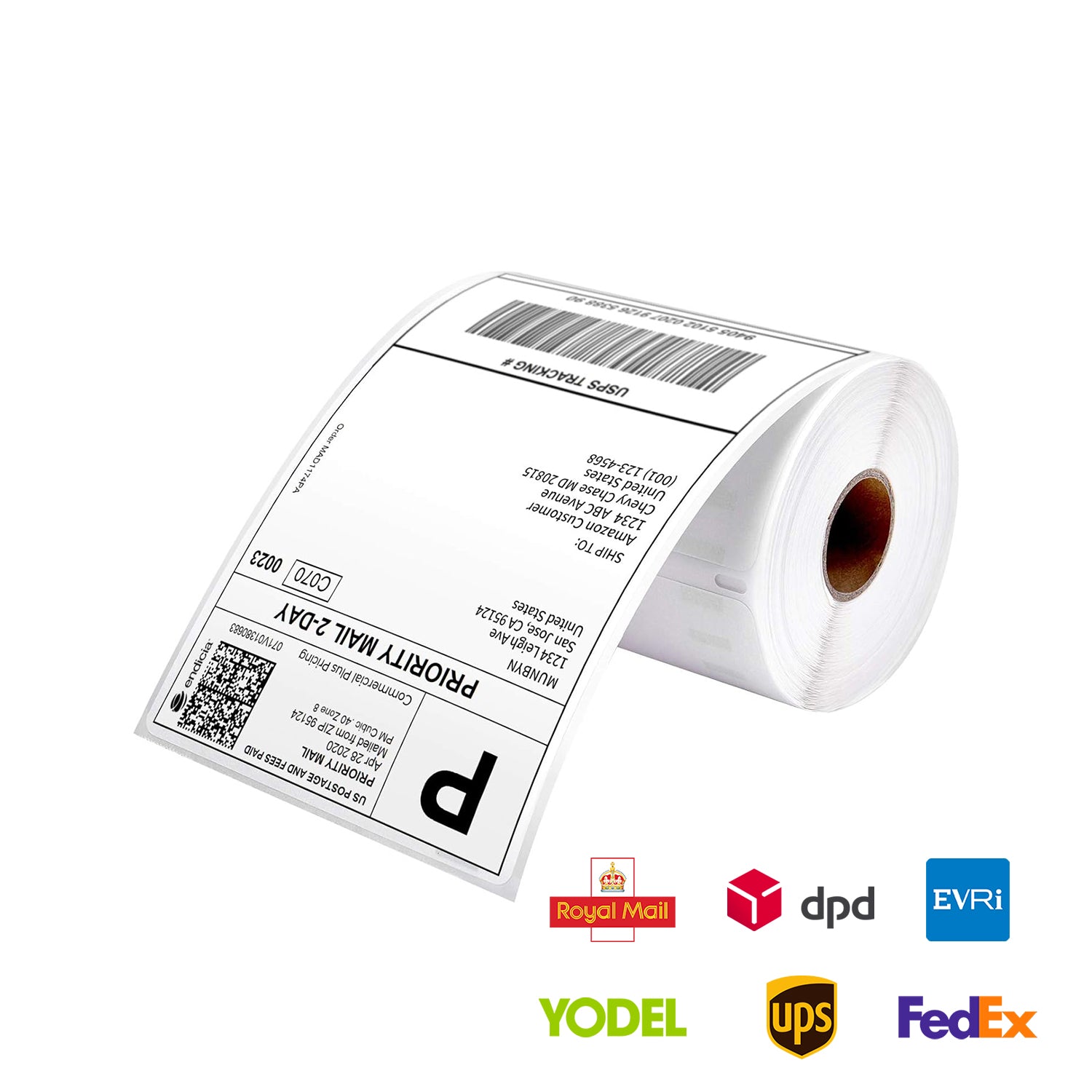 4x6 Direct Thermal Shipping Roll Labels