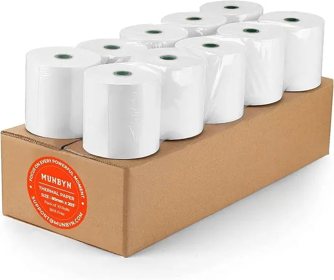 MUNBYN 80 × 50 mmThermal Receipt Paper Rolls for POS Printers