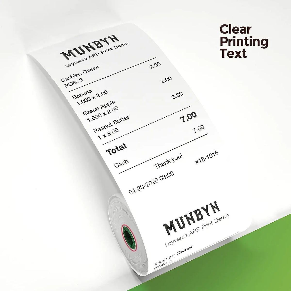 MUNBYN 80 × 50 mmThermal Receipt Paper Rolls for POS Printers