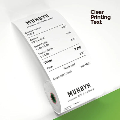MUNBYN 80 × 50 mmThermal Receipt Paper Rolls for POS Printers