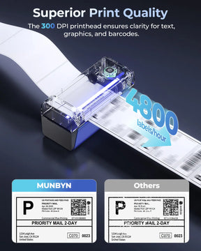 MUNBYN RealWriter 401 AirPrint 300DPI Voice Controlled Thermal Printer