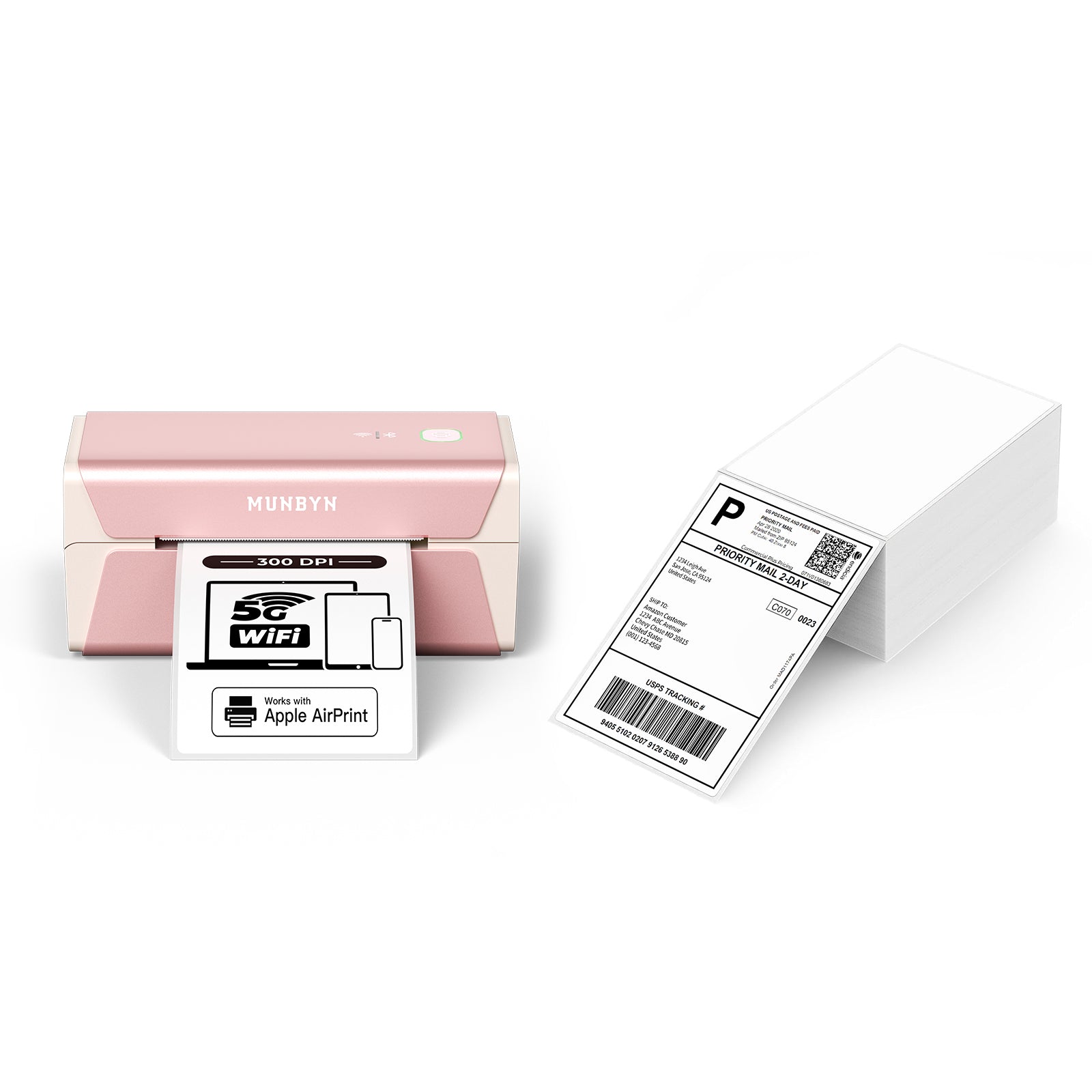 MUNBYN RealWriter 401AP 300DPI AirPrint Thermal Printer