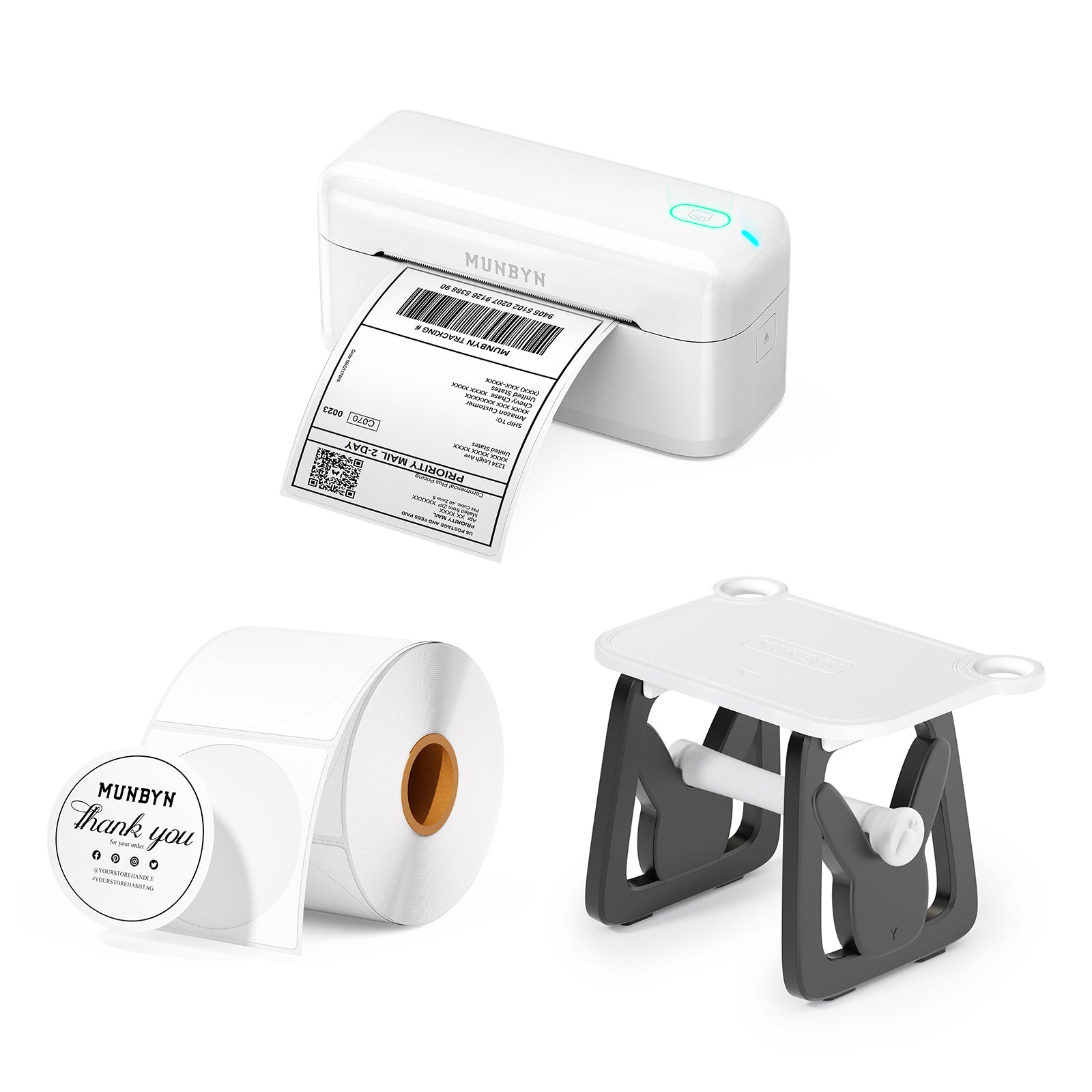 MUNBYN RealWriter 402B Bluetooth Thermal Label Printer Kits